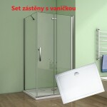 H K - Obdélníkový sprchový kout MELODY B8 100x90 cm se zalamovacími dveřmi včetně sprchové vaničky z litého mramoru SE-MELODYB810090/SE-ROCKY10090