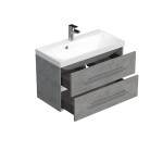 Koupelnová skříňka s umyvadlem SAT Cube Way 80x53x40 cm beton CUBE280ZBE CUBE280ZBE