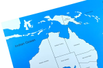 Moyo Montessori Moyo Montessori Kontrolní mapa - Australie Nová - s popisky