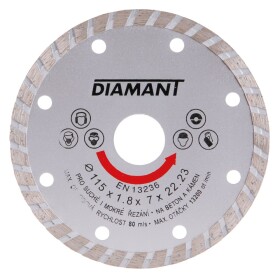 LEVIOR 21135 Kotouč diamantový, TURBO, 115mm, 22,2mm