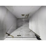 MEXEN/S - Lunar sprchové dveře křídlové levé 75, transparent, zlatá 834-075-000-50-00-L