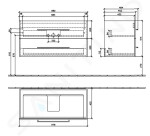 VILLEROY & BOCH - Avento Umyvadlová skříňka, 980x514x452 mm, 2 zásuvky, Oak Kansas A89200RH