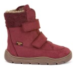 Dívčí zimní barefoot boty ZERU TEX WINTER Bordaux, Froddo, G3160240-5, červená - 25