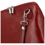 Luxusní dámská kožená crossbody kabelka Miara, červená