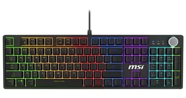 MSI Forge GK320 černá / Herní klávesnice / mechanická / Red switch / podsvícení / US layout (S11-04CE203-HH9)