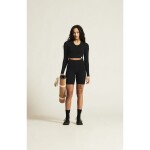 Craft Triko s dlouhým rukávem Collective Rib Cropped T-Shirt Women 1916014-999000 - Běžecký top CRAFT Collective Rib Cropped LS - černá Velikost textilu: M-L
