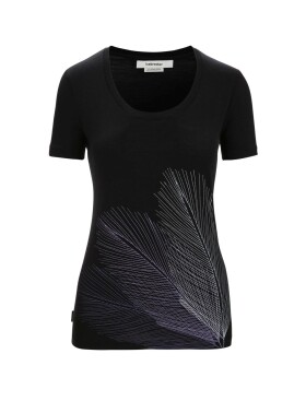 ICEBREAKER Wmns Tech Lite II SS Scoop Tee Plume, Black velikost: XS