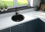 DEANTE - Solis grafit - Granitový dřez včetně baterie, 1 - bowl ZRSB2803