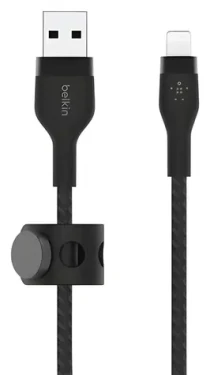 Belkin BOOST CHARGE kabel silikonový USB-A na Lightning černá / 3m (CAA010bt3MBK)