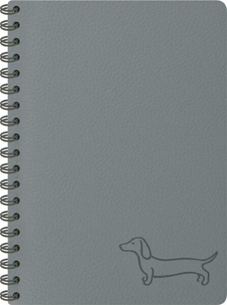 Blok se spirálou dark gray 11x15cm 80l/70g