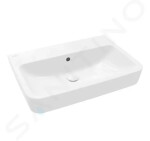 VILLEROY & BOCH - O.novo Umyvadlo na desku, 650x460 mm, s přepadem, bez otvoru pro baterii, AntiBac, CeramicPlus, alpská bílá 4A41KJT2