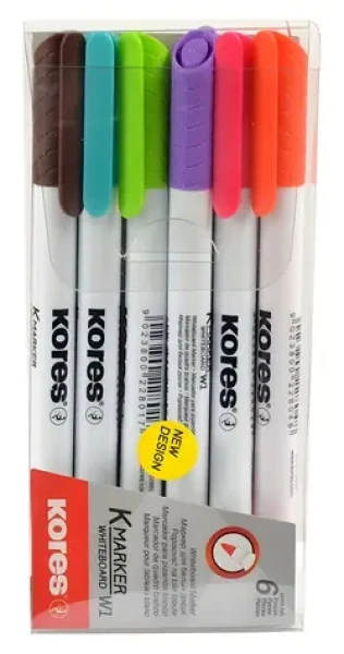 Kores Popisovače na bílé tabule / Sada 6 ks / hrot 2 mm (0075/2284600)