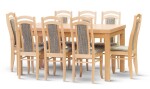 STIMA Jídelní set Multi 654-Aida (8 židlí) VARIANTA PROVEDENÍ: (d/š/v) 160 x 90 x 79 cm (+ 2x40 cm rozklad) + 8 židlí