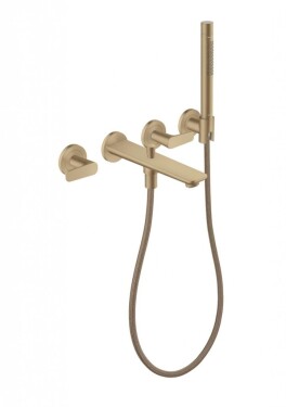 AXOR - Citterio C Vanová baterie pod omítku, 4-otvorová instalace, s příslušenstvím, kartáčovaný bronz 49480140