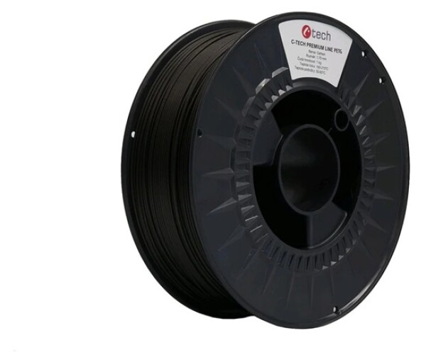 C-TECH Tisková struna (filament) PREMIUM LINE, PETG, carbon, 1,75mm, 1kg