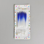 Dortové svíčky HARMONY modro-bílá 6ks