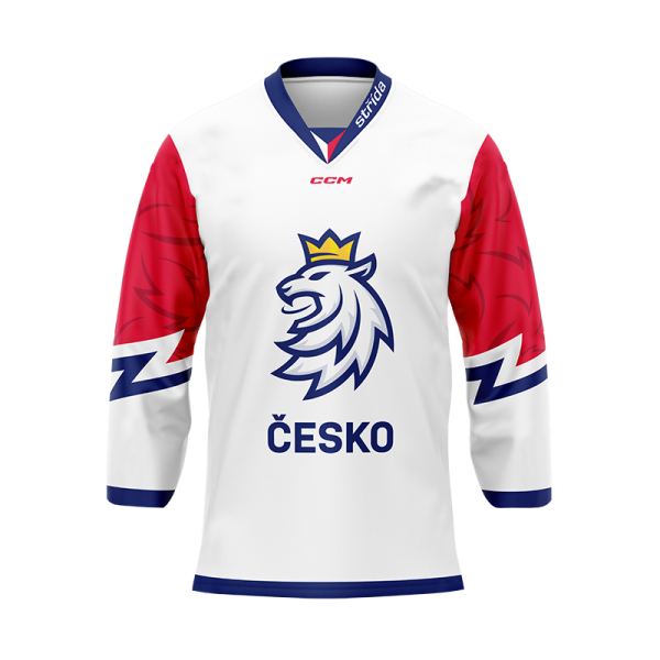 Dres CCM Český Hokej ČESKO - bílý vyšívaný Velikost: XL