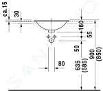 DURAVIT - Architec Umyvadlo bez přepadu, průměr 450 mm, bílá 0318450000