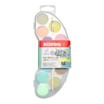 Kores Vodové barvy Akuarellos Mini Pastel - 12 barev + štětec