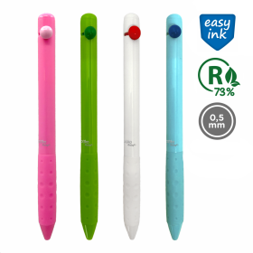 Spoko ReLeaf kuličkové pero - Bubbles, Easy ink, modrá náplň, displej, mix barev - 36ks