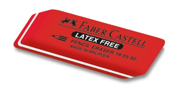 Faber-Castell Faber-Castell, 180580, pryž Latex free, přírodní, červená