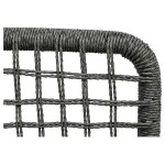 Balkónový set 1+2, stůl 60x60, židle umělý ratan barva antracit, kov antracit