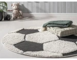 Dětský kulatý koberec Eclipse 120 cm, motiv fotbalový míč