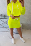 Souprava halenky sukně neonově žlutá UNI