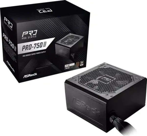 ASRock PRO-750B / PC zdroj / ATX 3.1 / 750W / 80 Plus Bronze / 120mm (PRO-750B)
