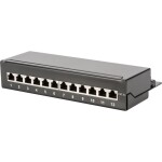 Intellinet 24-Port Cat6a Patchpanel geschirmt 1HE Kabeleinführung 90° abgewinkelt schwarz 24 portů patch panel 483 mm (1