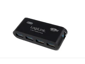LogiLink UA0170 černá / USB hub / 4x USB-A 3.0 / 5 Gbit/s / napájecí adaptér (UA0170)