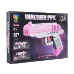 Mamido Stavebnice pistole Walther PPK 237 dílků 3v1 růžová