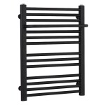 CERANO Koupelnový radiátor Antonio - boční připojení - 351W - černá matná - 660x550mm