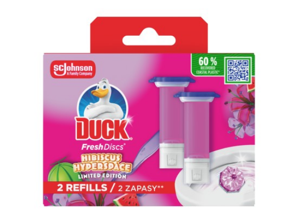 Duck Discs WC čistič náplň Hibiscus Hyperspace 2 ks