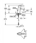 GROHE - Concetto Páková umyvadlová baterie S, chrom 3220610E