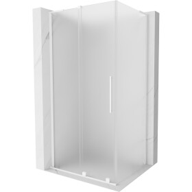 MEXEN/S - Velar L sprchový kout, posuvné dveře 100 x 70, dekor, bílá 871-100-070-33-20