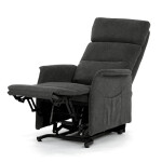 Relaxační křeslo, elektrické kabelové ovládání, šedá, látka, TV-L8960 GREY2