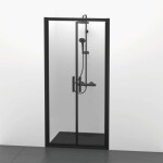 IDEAL STANDARD - Connect 2 Sprchové dveře 90 cm, černá/čiré sklo K9294V3