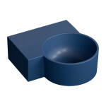 OMNIRES - OVO M+ umyvadlo na desku/závěsné - levé, 33 x 34 cm, midnight blue mat; OVO335UWLMB