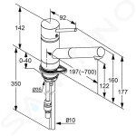 KLUDI - Scope Páková dřezová baterie s vytažitelným výtokem, chrom 339310575