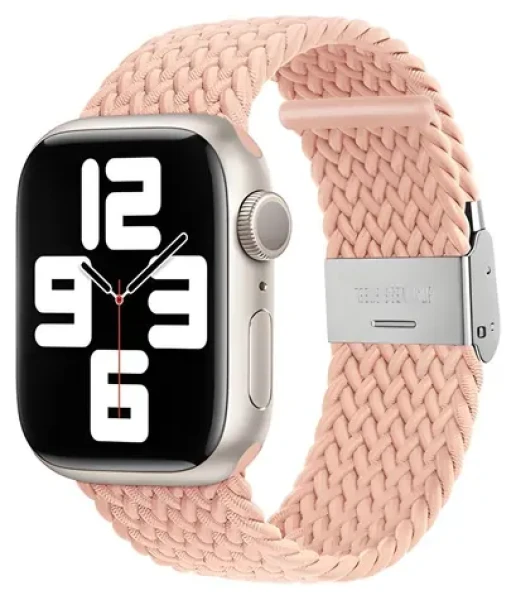 Devia Deluxe Series Sport4 růžový / Řemínek pro Apple Watch / Nylonový pletený / 44/45/46 mm (6938595381782)