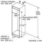 Bosch vestavná kombinovaná lednice Kis86afe0