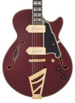 D'Angelico Deluxe SS Baritone Satin Trans Wine