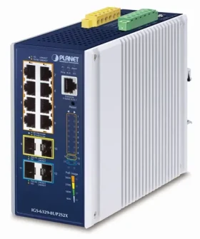 Planet IGS-6329-8UP2S4X / Switch průmyslový / L3 / 8x 1Gb RJ-45 / 2x 2.5Gb SFP / 2x 10Gb SFP+ / PoE 802.3bt 360W (IGS-6329-8UP2S2X)