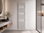 CERANO - Koupelnový radiátor Benito - středové připojení 50mm/boční - 703 W - bílá lesklá - 1700x450 mm CER-808046