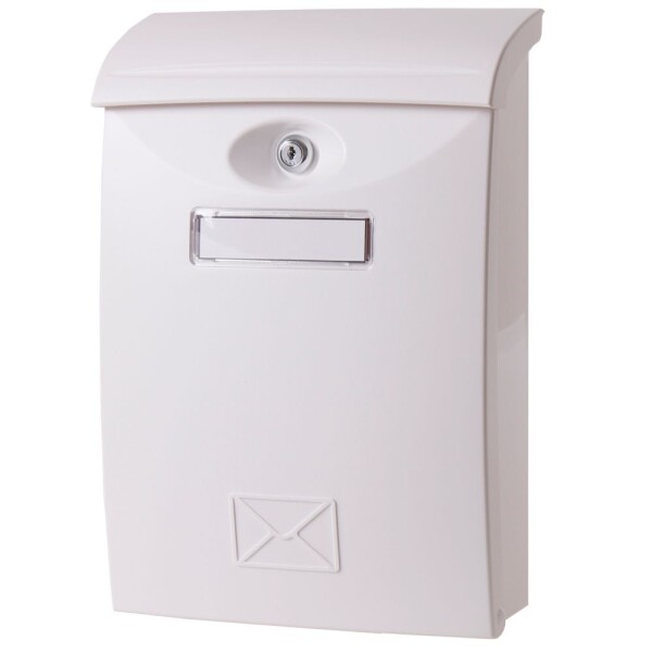 Poštovní schránka plastová, bílá, 240×102x345mm