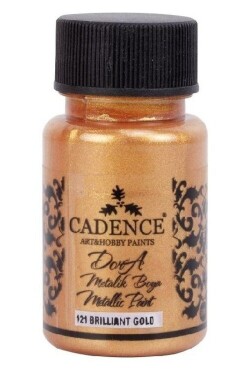 Metalická akrylová barva Cadence Dora Metallic, 50 ml - brilliant gold, zářivá zlatá