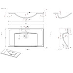 SAPHO - Koupelnový set SKA konzole 90, černá mat KSET-024