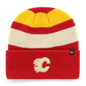 47 Brand Pánská Zimní Čepice Calgary Flames Clubhouse Jennings ’47 Cuff Knit