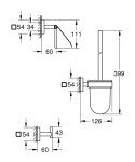 GROHE - QuickFix Start Cube Set doplňků pro toaletu 3 v 1, chrom 41123000